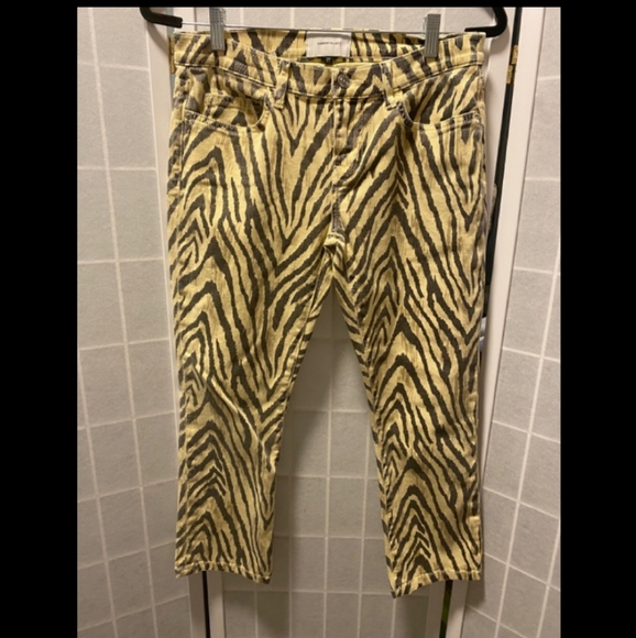 🆕 CURRENT/ELLIOTT | Zebra Print  Slimming Cropped Jeans Size 27 - Picture 6 of 9